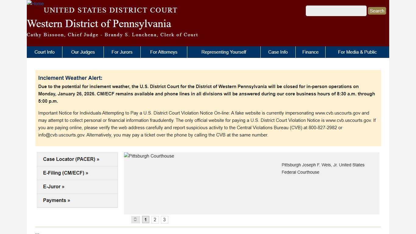 Western District of Pennsylvania United States District Court