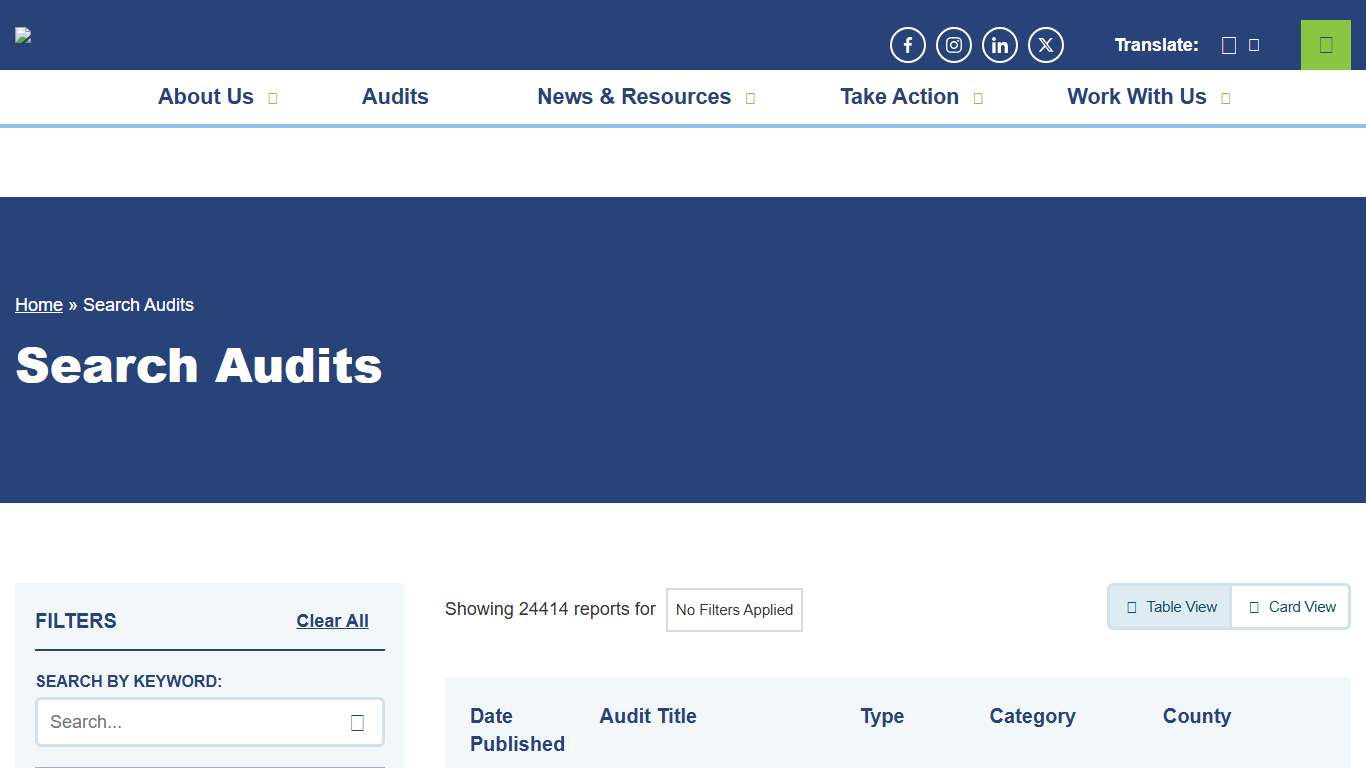 Search Audits - Pennsylvania Department of the Auditor General